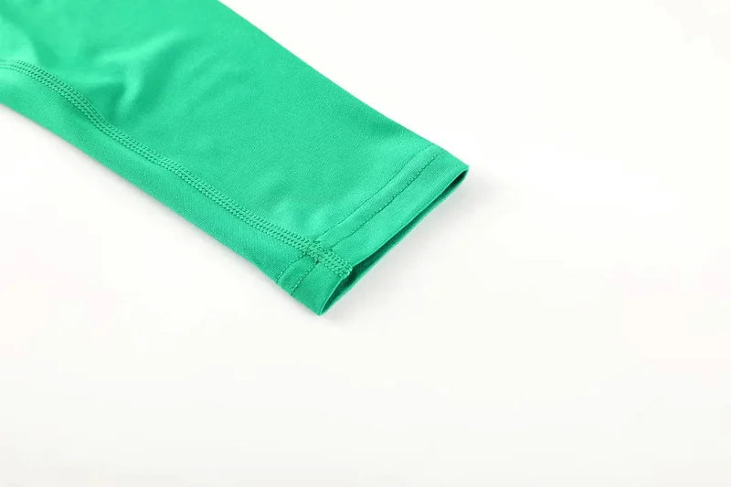 T-shirt da uomo slim a maniche lunghe T-shirt sportiva da palestra T-shirt da compressione fitness da corsa Maglia da calcio da jogging all'aperto attillata rapida