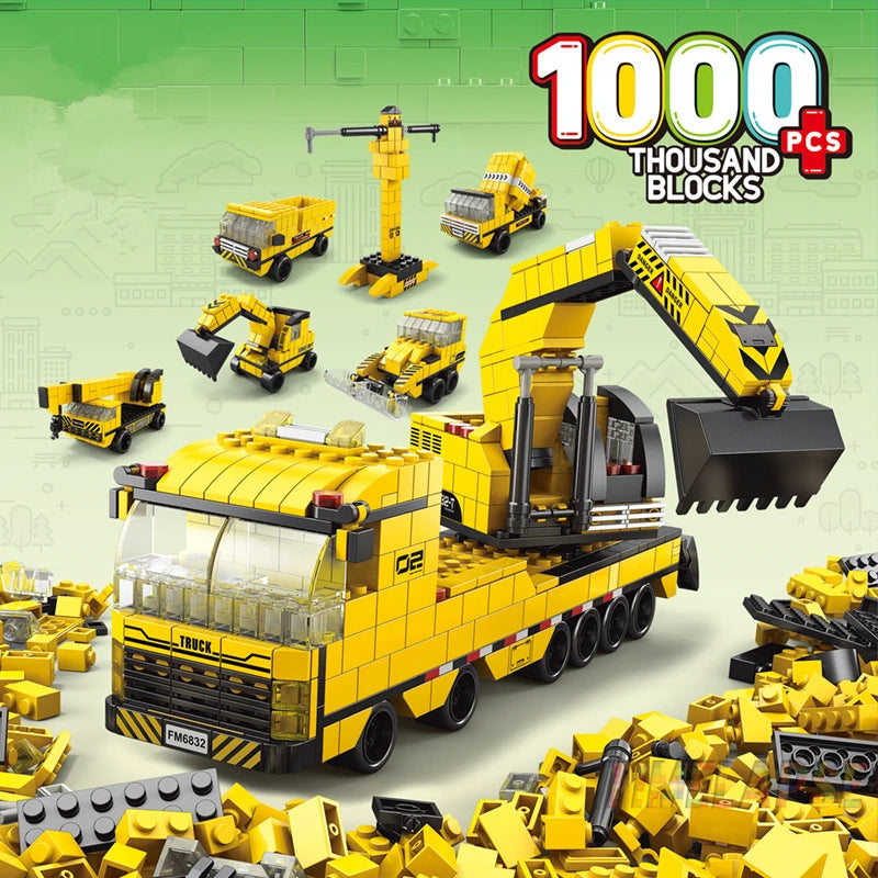 Macchine Da Scavo 6In1 Set Costruzione Veicoli Ingegneria Per Bambini Appassionati Robusti