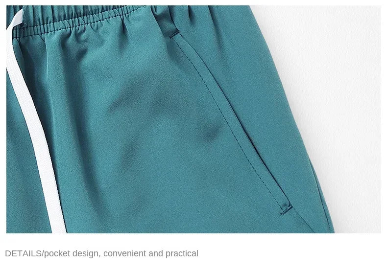 Pantaloni Sportivi Leggeri Da Uomo Con Tasche Pantaloncini Corti Estivi Da Fitness In Tinta Unita Per Jogging E Spiaggia
