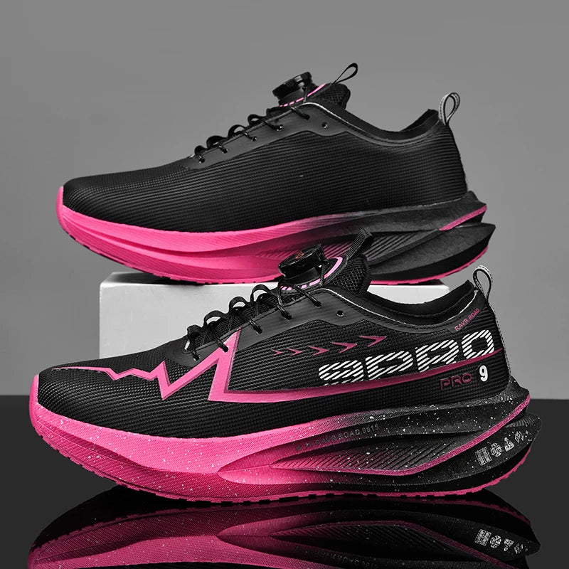 Scarpe Da Corsa Fluorescenti Carbon Marathon Uomo Traspiranti Leggere Scarpe Da Ginnastica Comode Da Donna