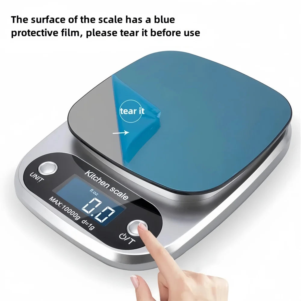 Bilancia Da Cucina Digitale In Acciaio Inossidabile Con Display Led 10 Kg Risoluzione 1 g Per Cuochi Appassionati