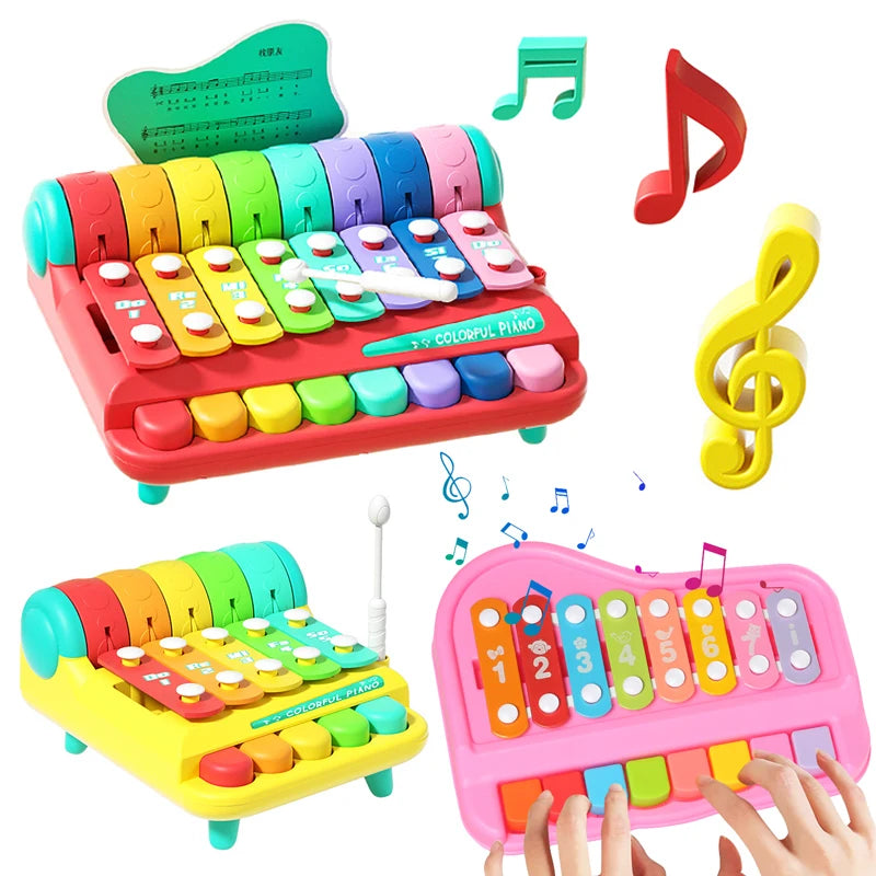 Xilofono Educativo Montessori Per Bambini A 8 Toni Strumenti Musicali Giocattoli Percussione Per 0 3 Anni