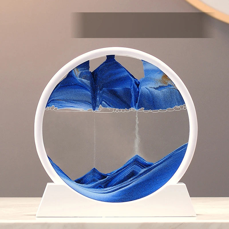 Clessidra Liquida 3D Arte Sabbia In Movimento In Vetro Regalo Originale Decorazione Per Casa E Ufficio