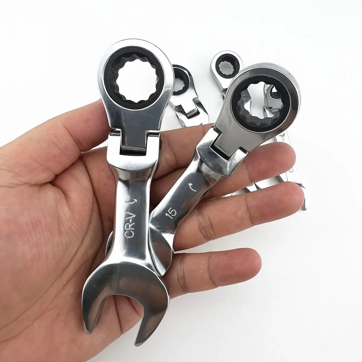 Mini Chiave A Cricchetto Con Manico Corto E Testa Mobile Attrezzo Per Risparmiare Manodopera XMSJ Acciaio Carbonio