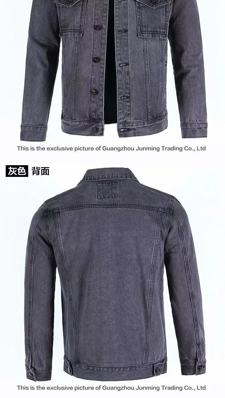 Giacca Da Lavoro Retrò Di Marca Per Uomo In Denim Pesante Nuova Taglia Grande Stile Americano Autunno Inverno