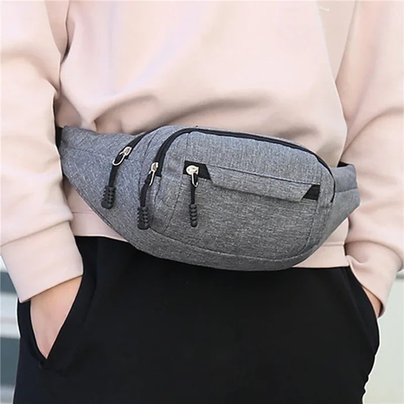 Marsupio mobile per uomo donna Marsupio multifunzionale di grande capacità Anti spruzzi Pochete da cantiere resistente all'usura