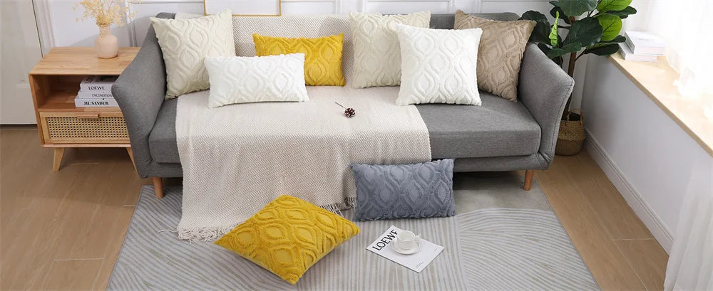 Fodera Per Cuscino Kitinjoy 45x45 In Cotone Peluche Per Divano Letto Soggiorno Casa