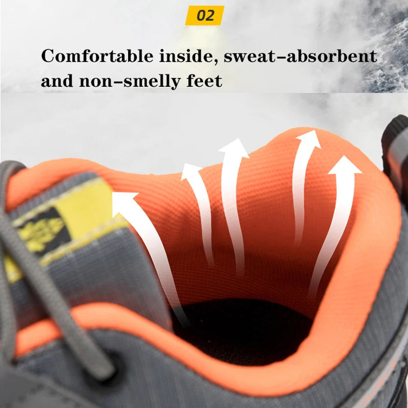 Scarpe Da Trekking Impermeabili Uomo Traspiranti Da Esterni Viaggio Allenamento Tattiche Ciclismo Senza Serratura