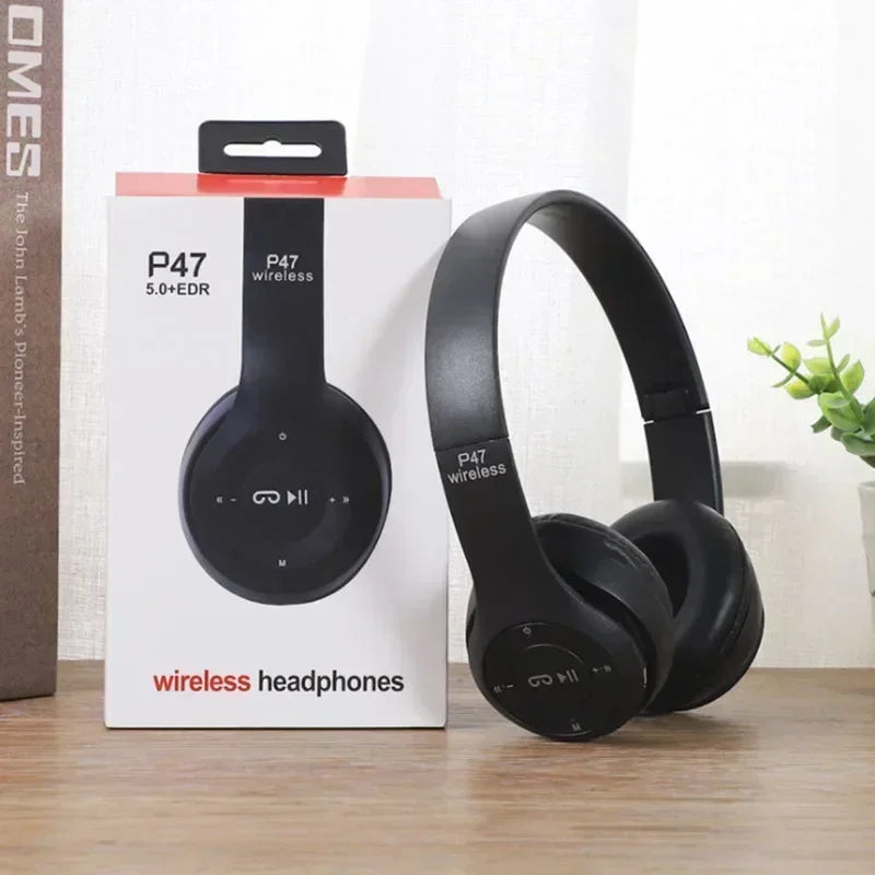 Cuffie Bluetooth P47 Con Microfono Pieghevoli HiFi Bassi Profondi Auricolari Stereo Per Smartphone TV Giochi