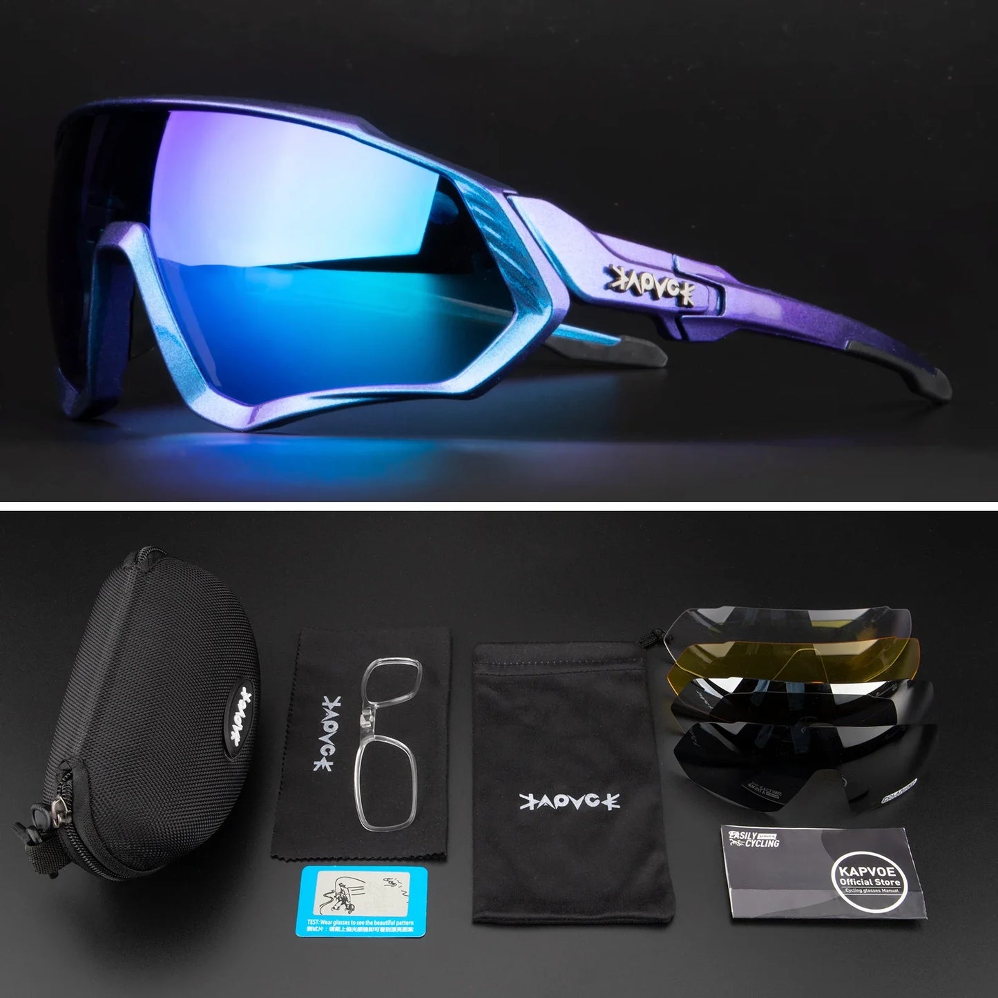 Occhiali Da Ciclismo Polarizzati Per Sport All'Aperto Corsa Pesca MTB Bici Da Strada Unisex Uomo Donna
