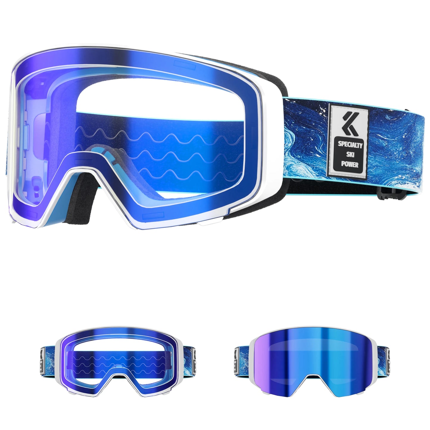 Occhiali Da Sci Fotocromatici KAPVOE Traspiranti Per Esterni UV400 Anti Appannamento Con Lenti Flip Per Neve E Snowboard