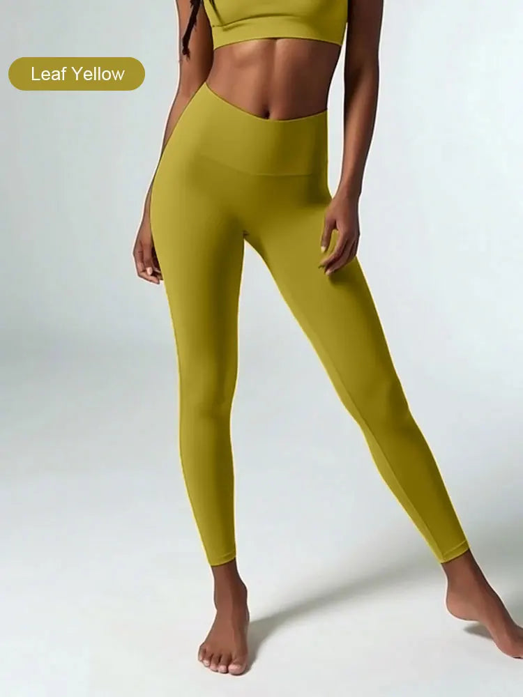 Pantaloni Da Yoga Vita Alta Per Donne Elasticizzati Quattro Direzioni Asciugatura Rapida Per Corsa Ciclismo Palestra
