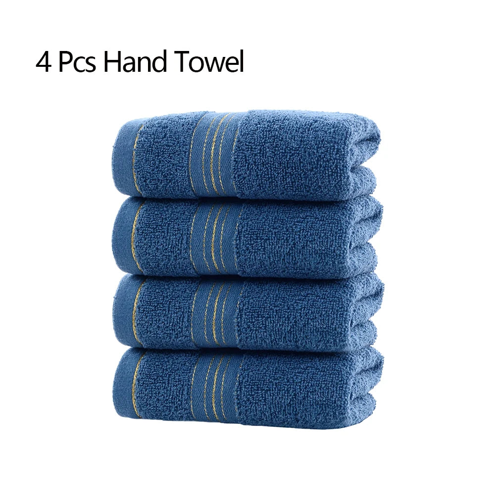 Set da 1 2 4 Pezzi Asciugamani Viso in Cotone Classe A Spessi e Assorbenti Jacquard Cotone Delicati Sulla Pelle Adulti