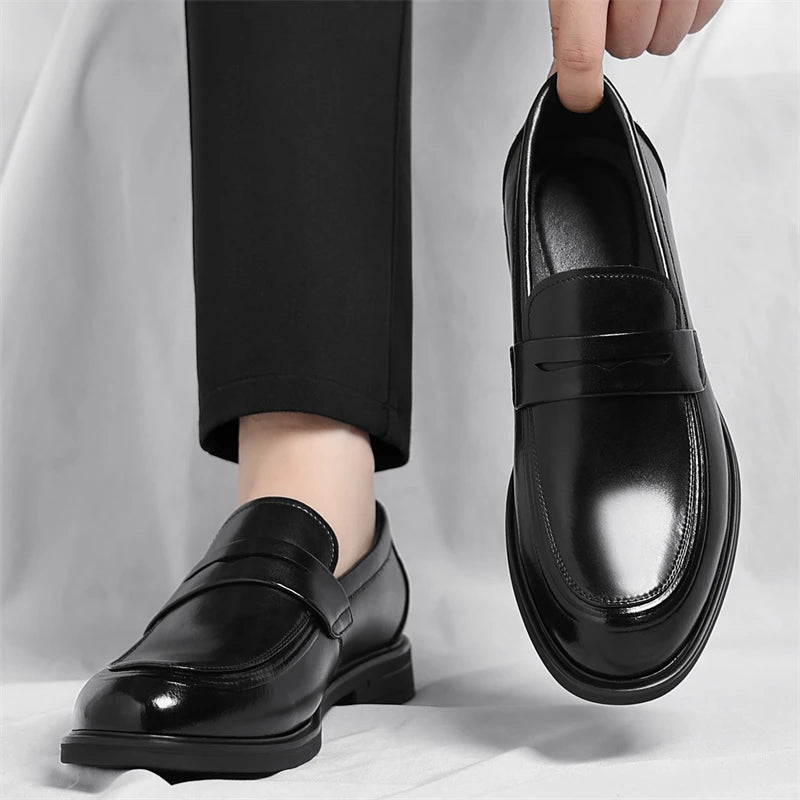 Mocassini Formali In Pelle Da Uomo Stile Italiano Slip On Eleganti Scarpe Da Lavoro E Da Ufficio Confortevoli E Leggere