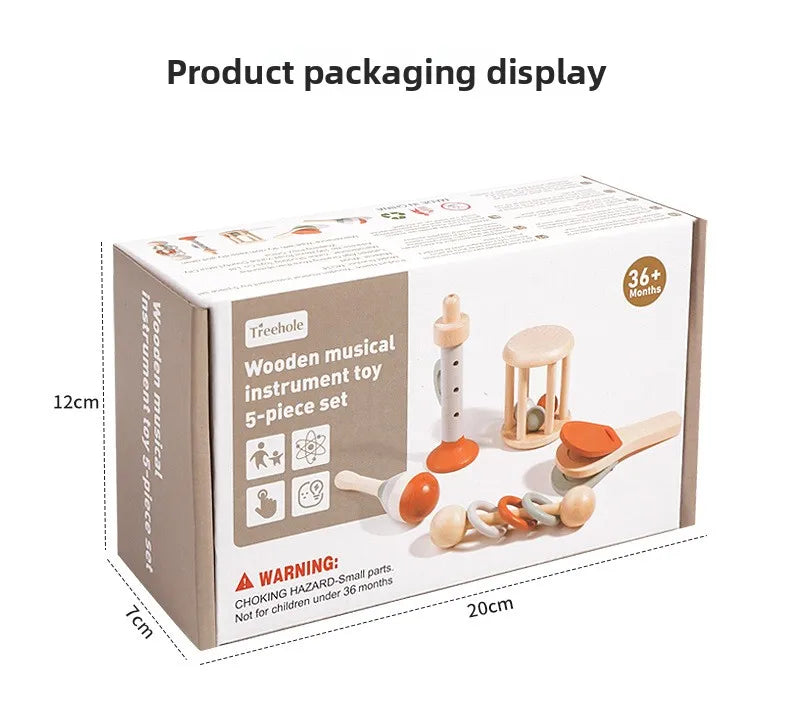 Set Strumenti Musicali In Legno Per Bambini 2-4 Montessori