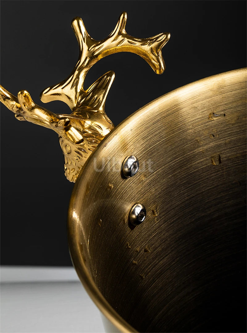 Secchiello Per Il Ghiaccio In Acciaio Inossidabile Dorato Con Motivo Martello Creativo Per Vino Rosso Champagne
