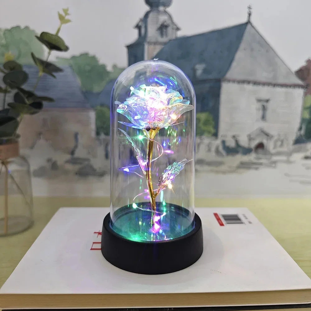 Rosa Artificiale LED Eterna Regalo Di San Valentino Per Fidanzata Rosa Eterna Decorazioni Nozze Regali Natale