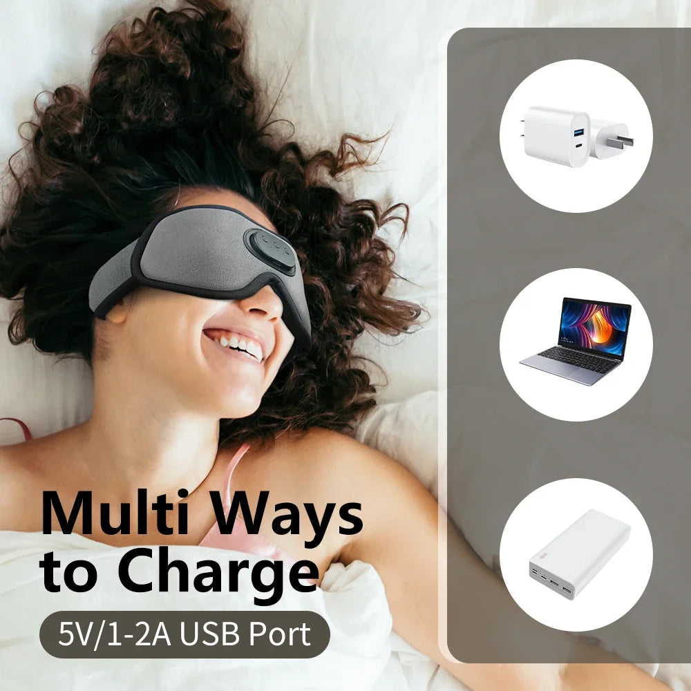 Cuffie Per Il Sonno Con Maschera Occhi Bluetooth Premium Cancellazione Attiva Del Rumore E Assistente Vocale Integrato