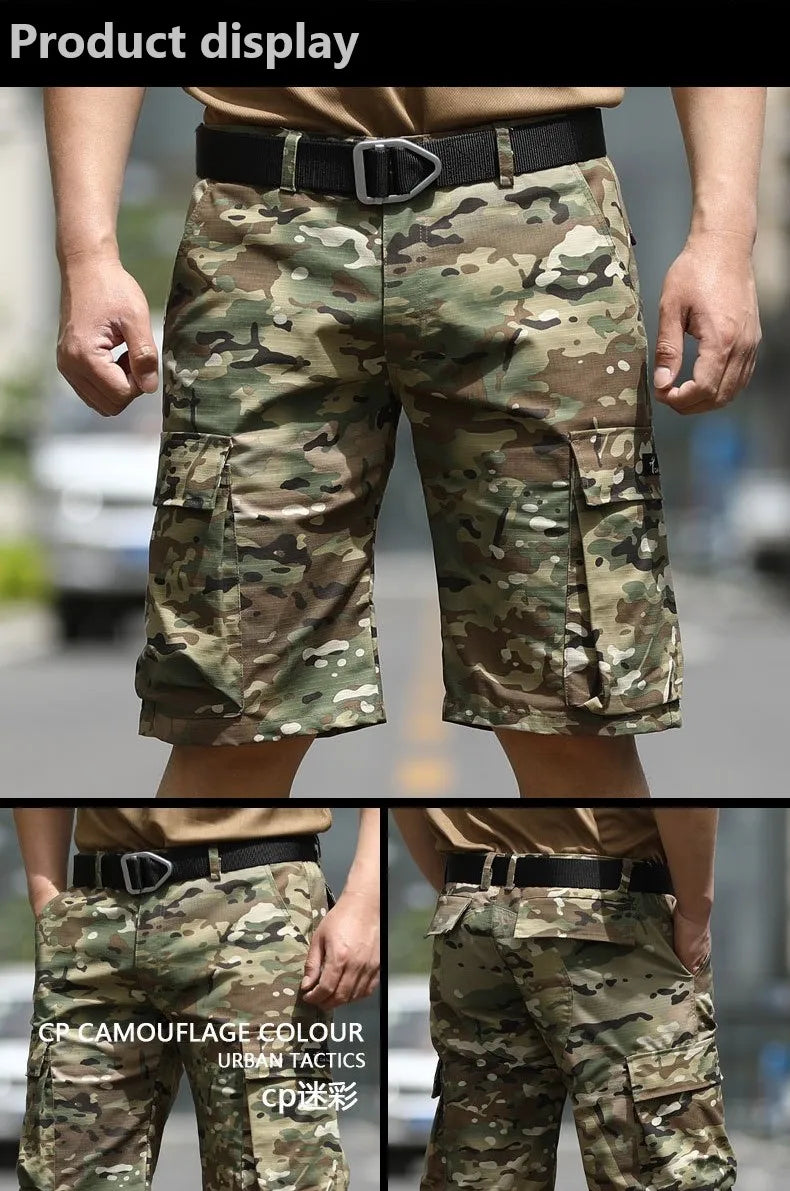 Pantaloncini Mimetici Casual Uomo Pantaloni Cargo Elasticizzati Estivi Per Sport Acquatici All Aperto