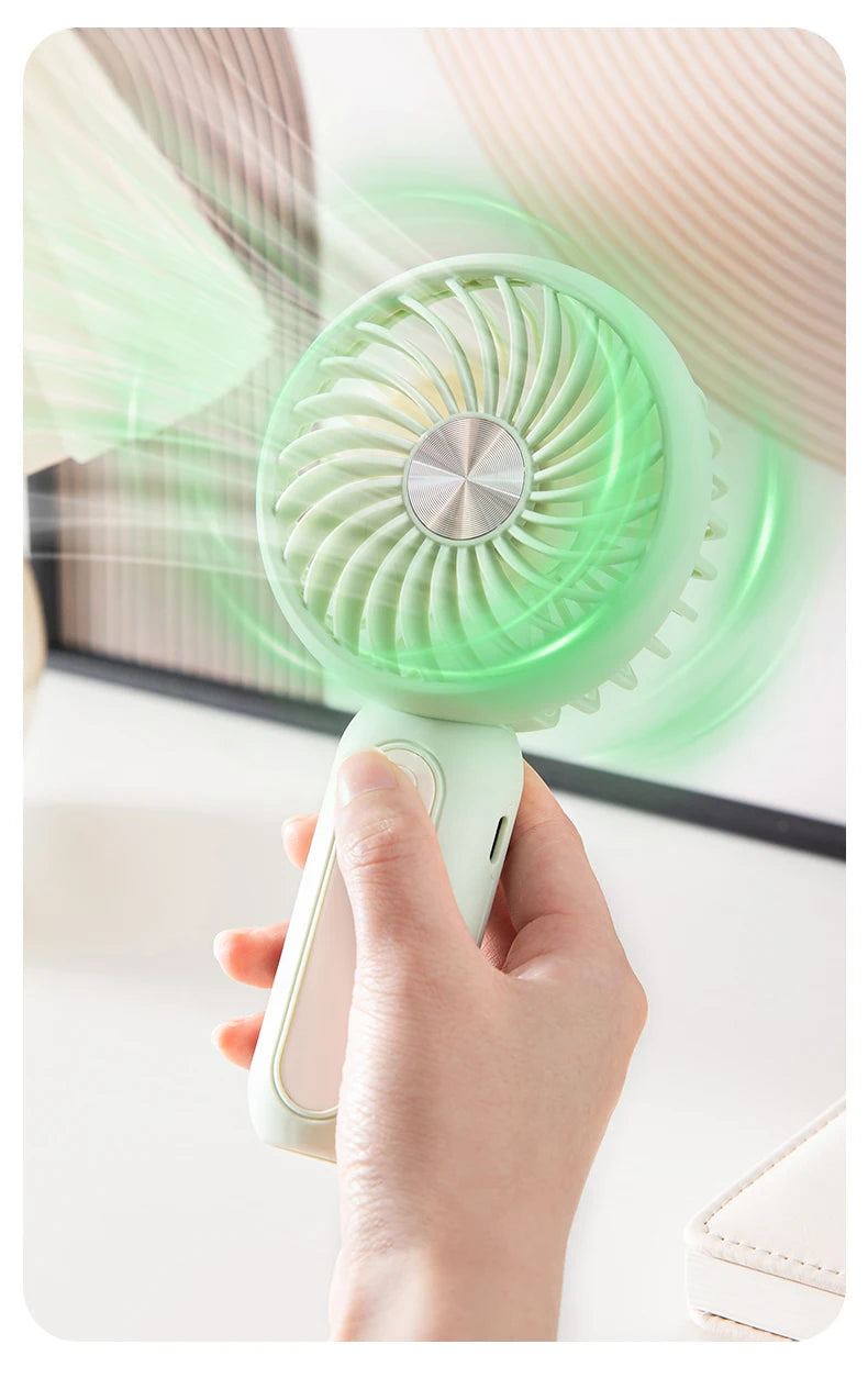 Mini Ventilatore Tascabile Sportivo Con Ricarica USB Da Tavolo Silenzioso A 3 Velocità