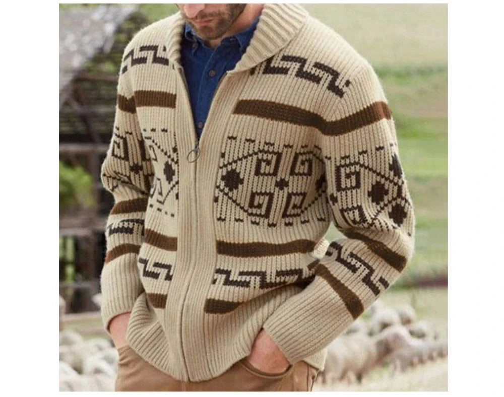 Cardigan Invernale Da Uomo In Maglia Lavorata Termico Caldo Abbigliamento Casual Moda Uomo YA2684