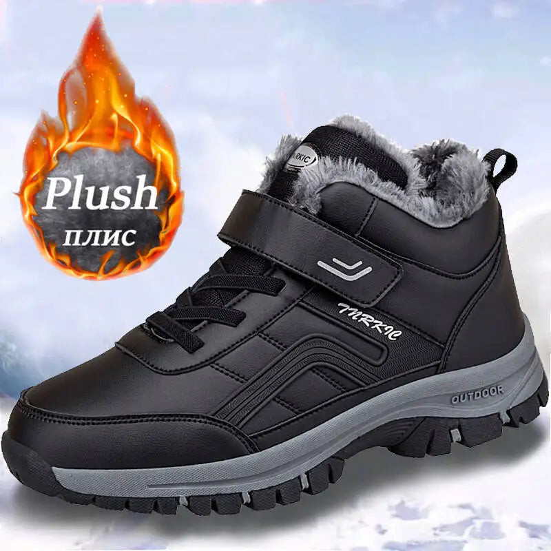 Stivali Invernali Da Uomo In Pelle PU Impermeabili Scarpe Casual Calde Alta Qualità Stivaletti Sneakers