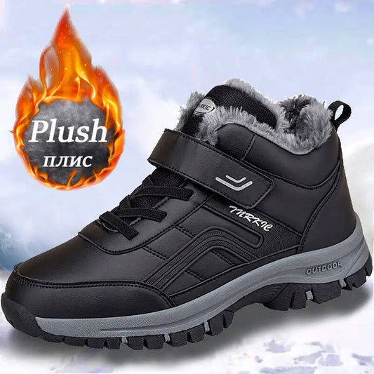 Stivali Invernali Da Uomo In Pelle PU Impermeabili Caldi Scarpe Casual Alta Qualità Stivaletti Da Uomo