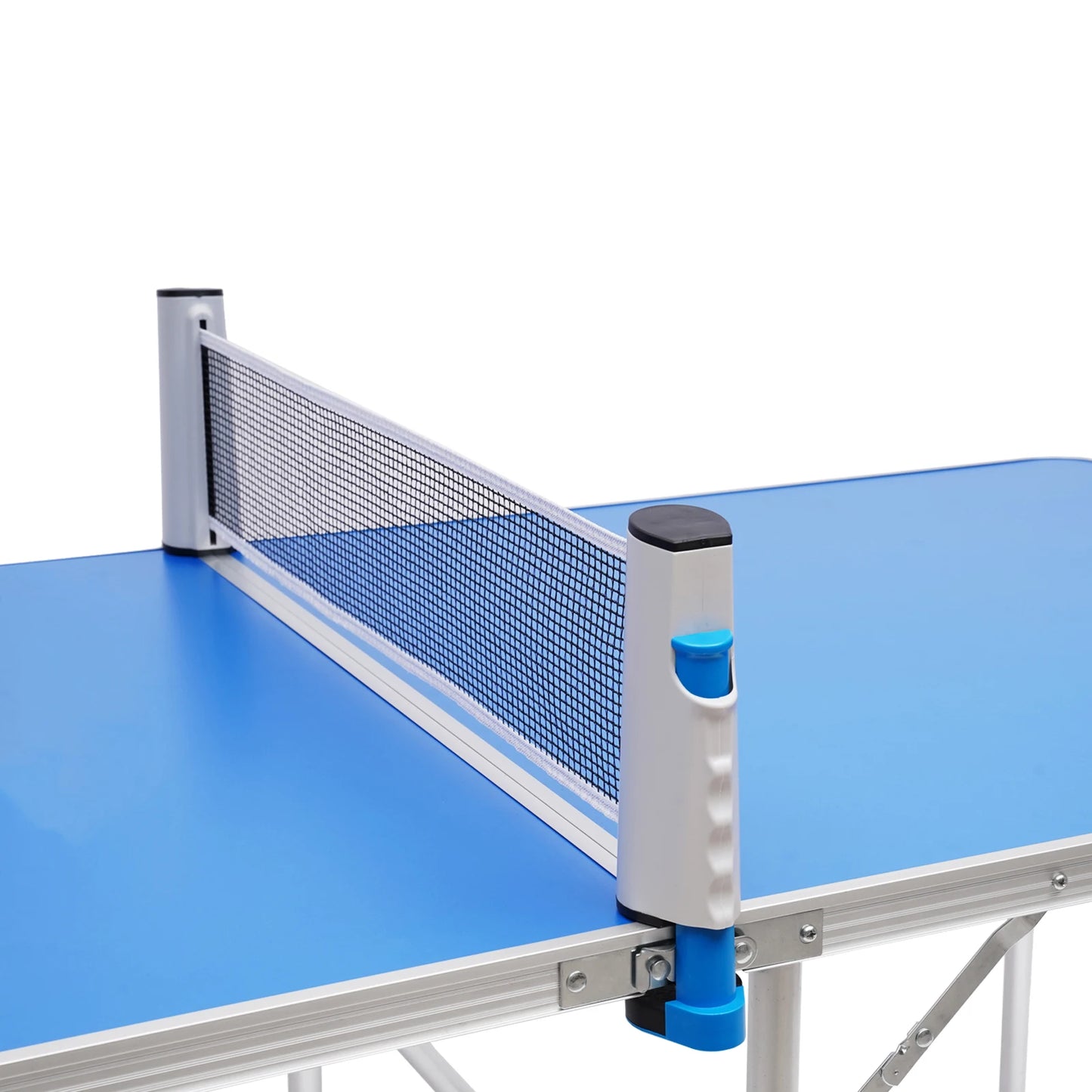 Tavolo Da Ping Pong Pieghevole Con Rete Set 2 Racchette 3 Palline 6 Staffe Interni In MDF Multifunzionale