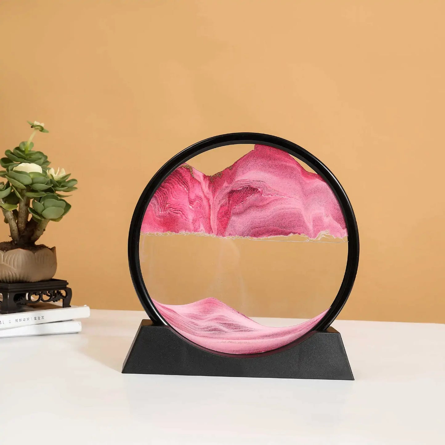 Clessidra Liquida 3D Arte Sabbia In Movimento In Vetro Regalo Originale Decorazione Per Casa E Ufficio