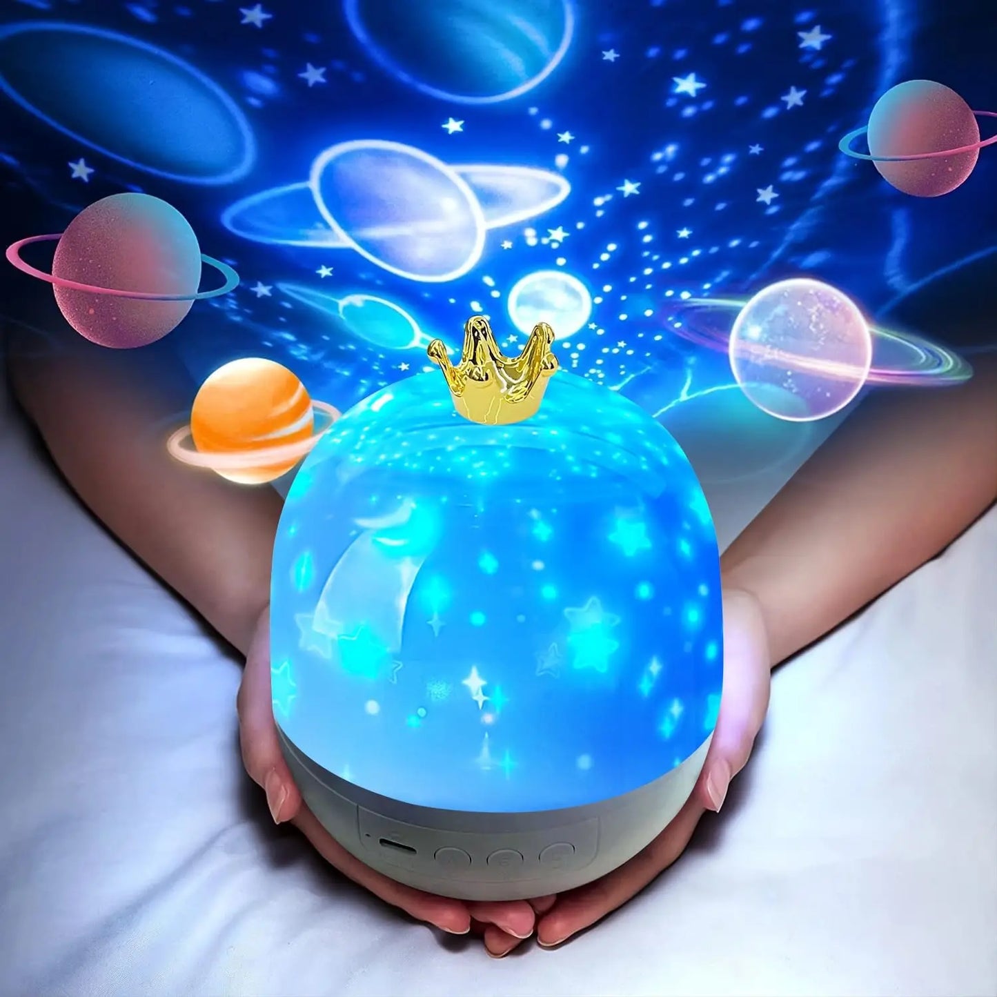 Proiettore Notturno A LED A Stelle Con Proiezione Oceanica E 15 Pellicole Regalo Di Natale Per Bambini