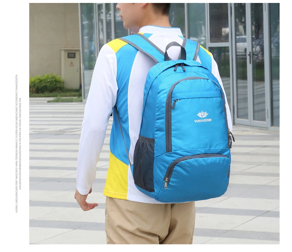 Zaino Pieghevole Da 23 Litri Ultraleggero Esterno Zaino Da Trekking Daypack Capienza Elevata Tessuto Idrorepellente