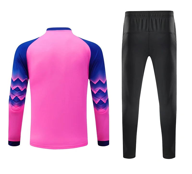 2023 uomo bambino portiere di calcio uniforme spugna protettiva manica lunga allenamento di calcio portiere top maglia da calcio pantaloni personalizzati
