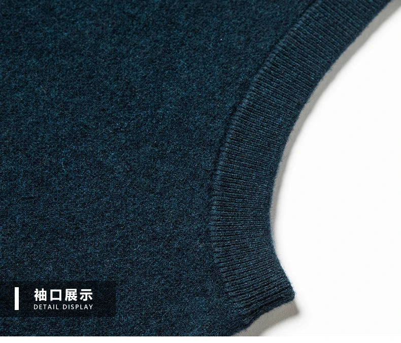 Gilet Spesso In Lana Di Pecora Uomo Casual Scollo A V Caldo Autunno Inverno Cardigan Monopetto In Lana Di Cashmere
