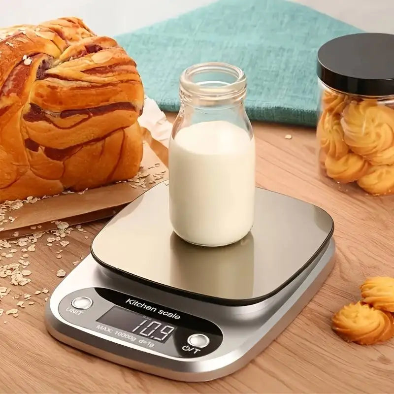 Bilancia Cucina Alta Precisione 10 Kg Con Display LCD Multifunzione Per Gioielli E Alimenti In Acciaio Inossidabile 304