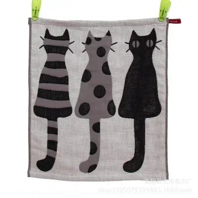 Asciugamano Viso Tre Strati in Garza di Cotone per Bambini e Ragazzi Morbido e Assorbente con Grafica Animale Jacquard