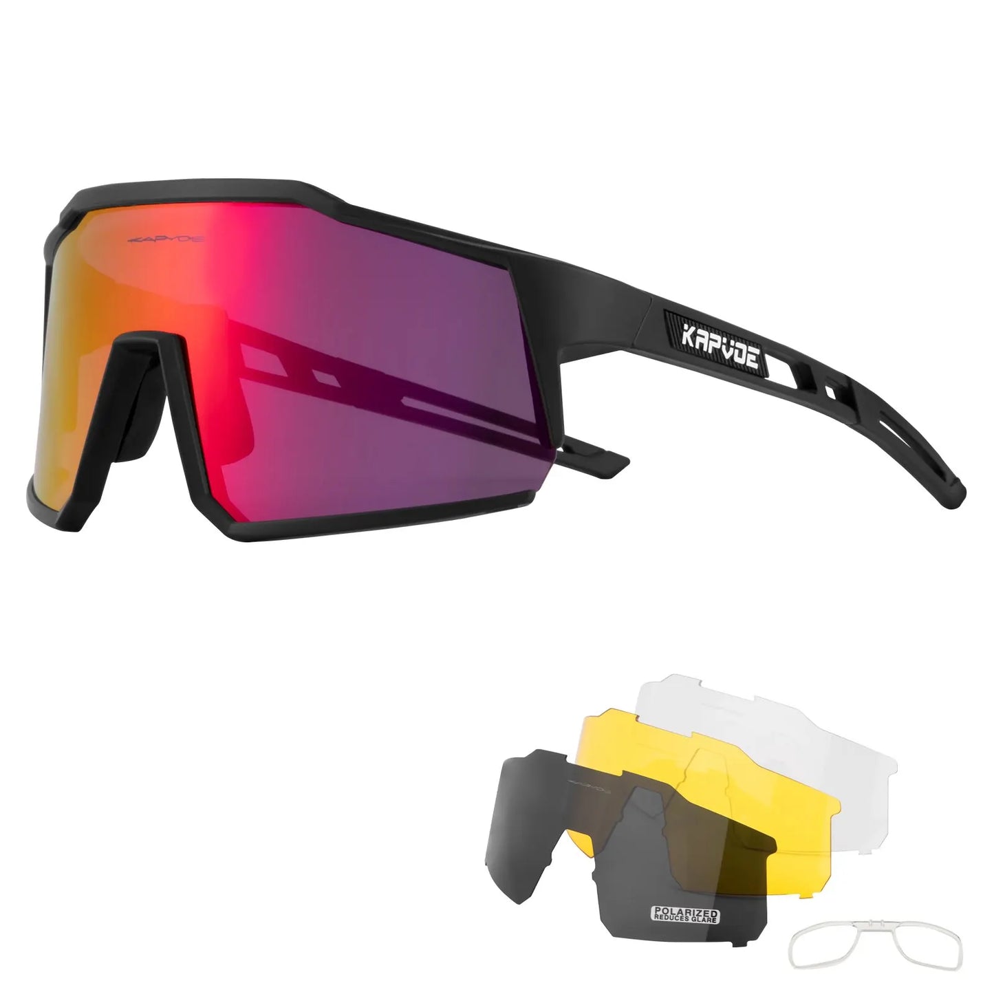 Kapvoe Occhiali Da Ciclismo Polarizzati UV400 Leggeri Per Bici Strada MTB Attrezzatura Sportiva