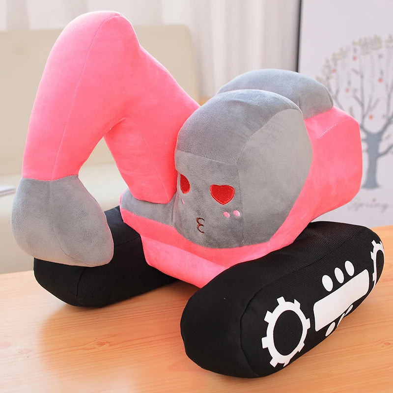 Simulazione Trattore Escavatore Giocattoli Di Peluche Per Auto Kawaii Morbido Cuscino Veicoli Regalo Natale Bambini