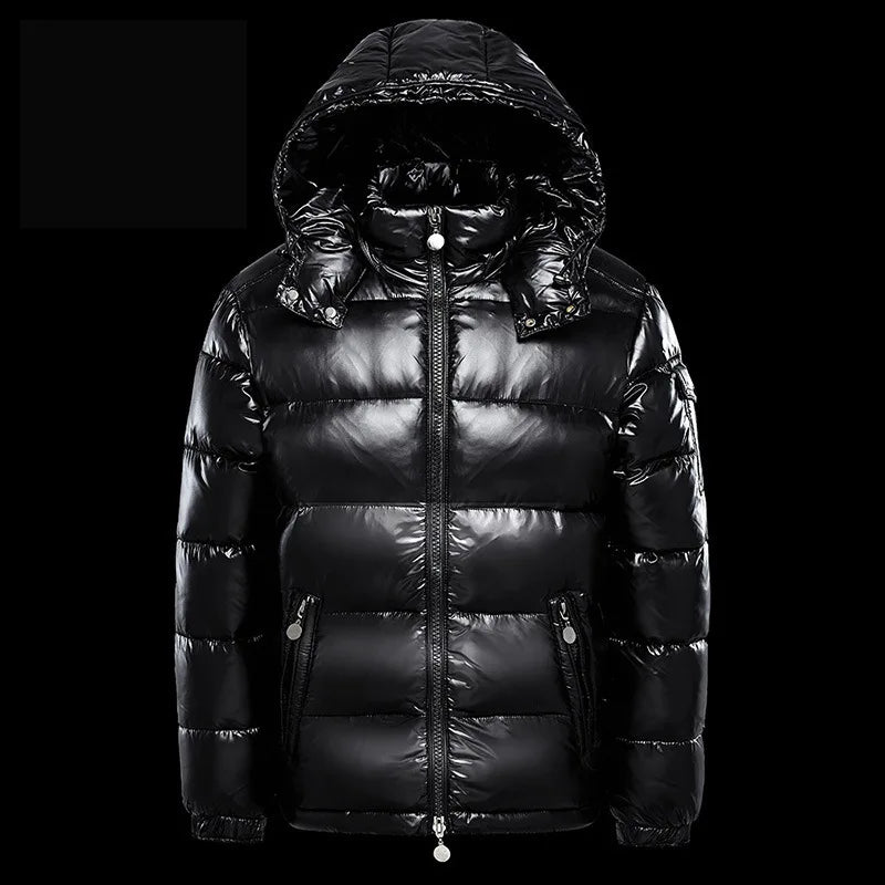 Giacca Invernale Da Uomo Streetwear Con Cappuccio E Collo Alto Imbottito Antifreddo Capospalla