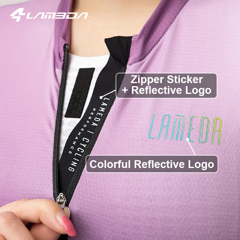 Maglia Da Ciclismo Da Donna Lameda Slim Fit Maniche Lunghe Alta Qualità Da Squadra Professionale