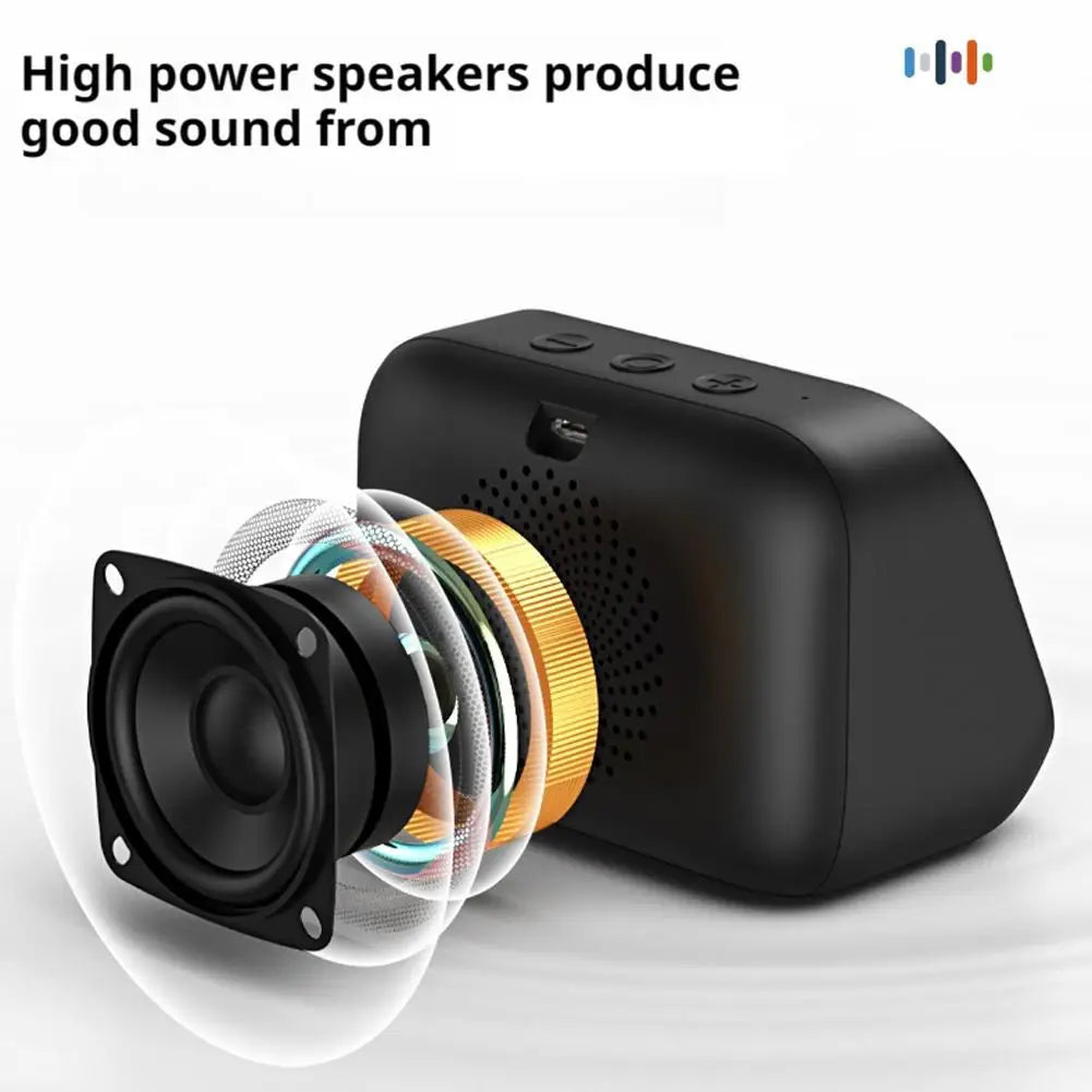 Sveglia Intelligente con Altoparlante Bluetooth AI Display Meteo Wireless Lettore di Storie Musicali Regalo Perfetto
