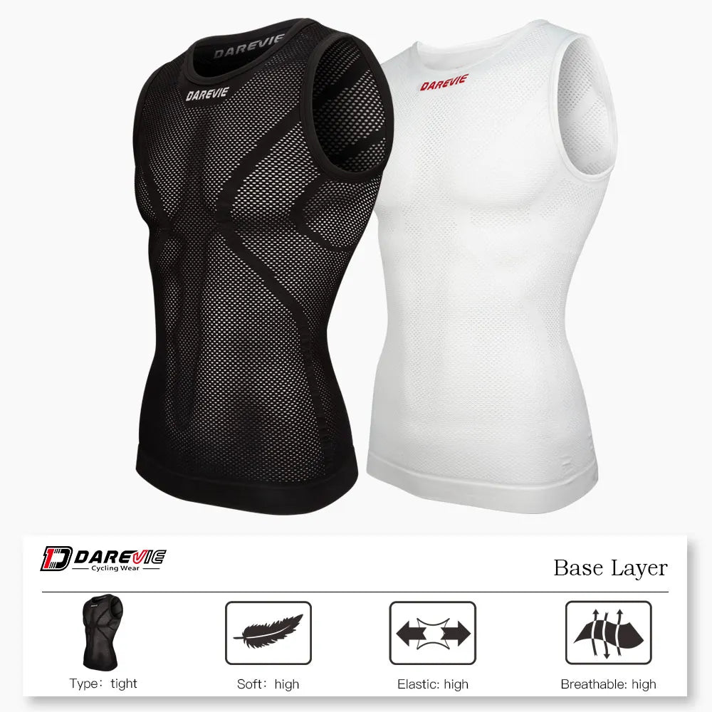 Canotta Base Layer Ciclista Traspirante Compressione Leggera Senza Soluzione Di Continuità Unisex Allenamento Ciclismo