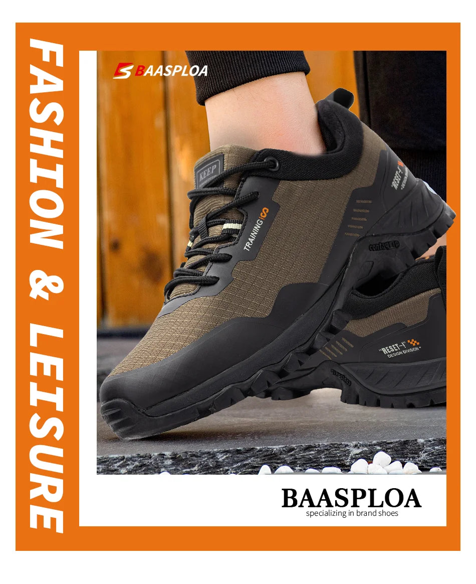 Baasploa Scarpe Da Trekking Uomo Impermeabili Antiscivolo Resistente All Usura Per Esploratori Outdoor M7306