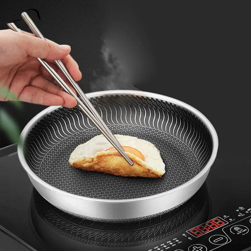 Padella A Tre Strati In Acciaio Inossidabile 316 Per Wok Doppia Faccia Nido D Ape Adatta A Tutte Le Stufe Ecologica