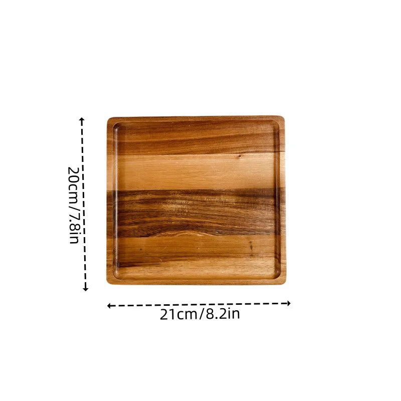 Piatto Di Frutta Giapponese In Legno Massello Rotondo Vassoio Snack Multidimensionale Ad Alto Valore Allingrosso