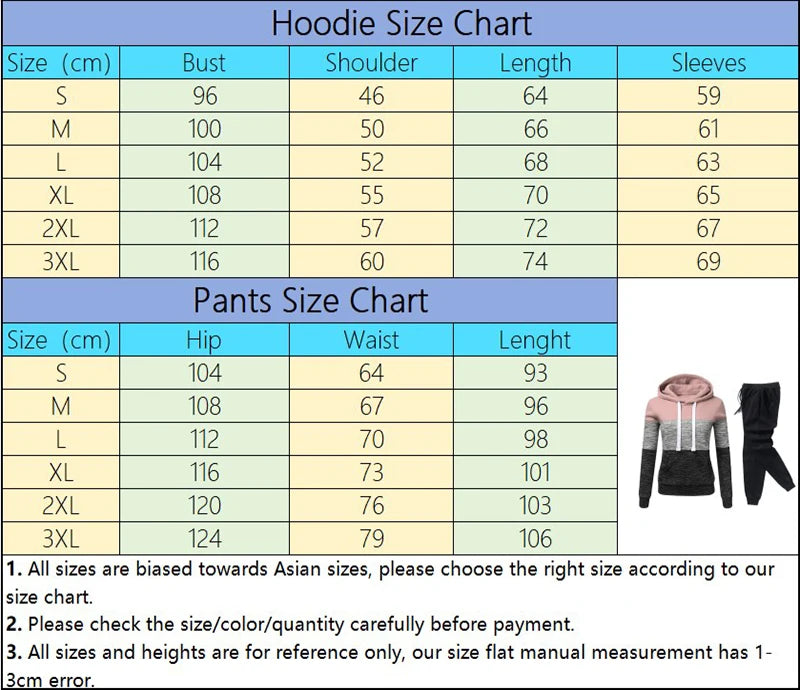 Tuta Da Donna Color Block Con Cappuccio Felpa Pantaloni Sportivi Versatili Casual Jogging Abiti Dalla Taglia S Fino A 3XL