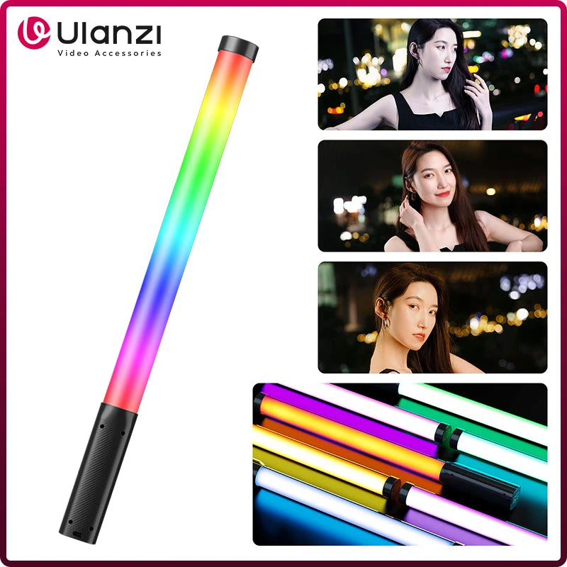 Ulanzi VL119 10W RGB Bacchetta Luminosa Palmare per Fotografia e Video 2500K 9000K Bicolore Vlog Live Streaming