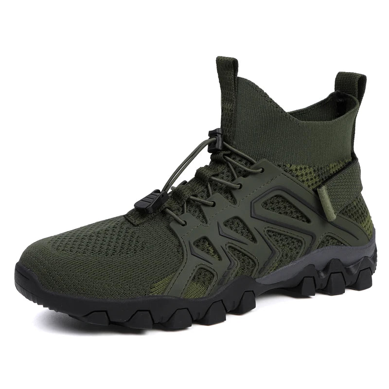 Scarpe Da Acqua Alte Uomo Ad Asciugatura Rapida Traspiranti In Mesh Antiscivolo Per Trekking E Arrampicata Slip On
