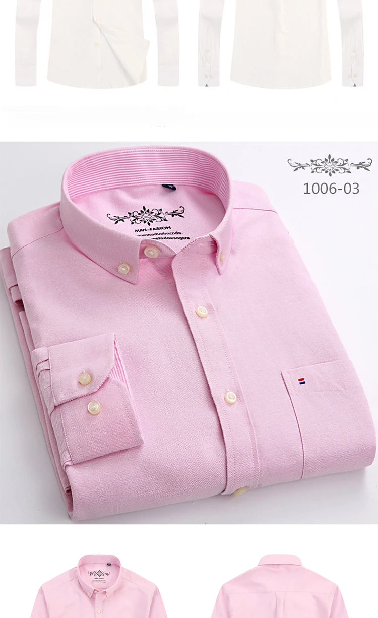 Novità Camicia Da Uomo Slim Fit Maniche Lunghe Formale Con Tasca Singola In Morbido Cotone Scozzese Per Ufficio