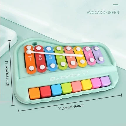 Xilofono Pianoforte 8 Note Giocattolo Musicale Educativo 2 In 1 Con Mazze Per Neonati Strumento Montessori Per Bambini