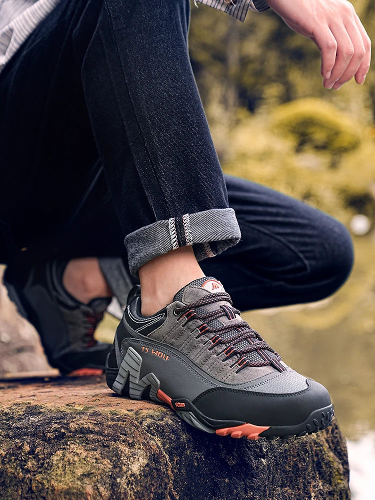 Scarpe Da Trekking Impermeabili Per Uomo In Vera Pelle Stivali Da Montagna Tattici Da Caccia Nei Boschi